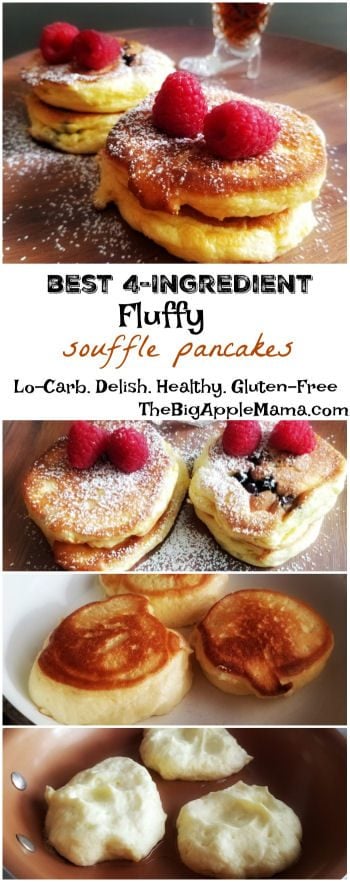 Best 4-Ingredient Fluffiest souffle pancakes. Low-carb. Paleo friendly, Gluten free