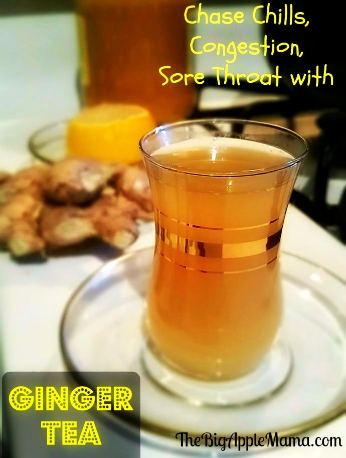 lemon ginger tea recipe, it helps loosen nasal congestion, sore throat, chills
