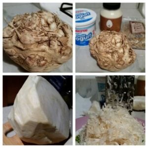 grated celery root