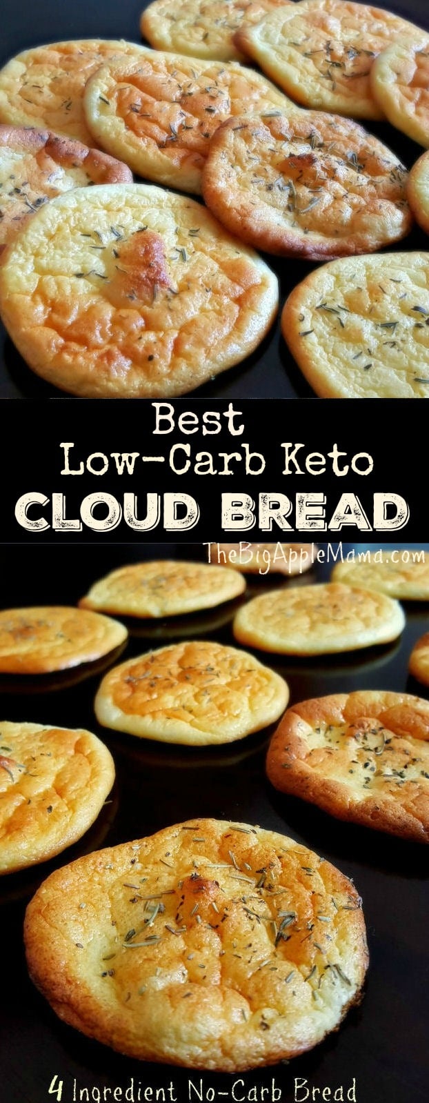 Best Low-Carb Keto Cloud Bread, Only 4 simple ingredients