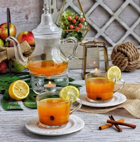 Morning detox tea for healthy body and glowing skin
