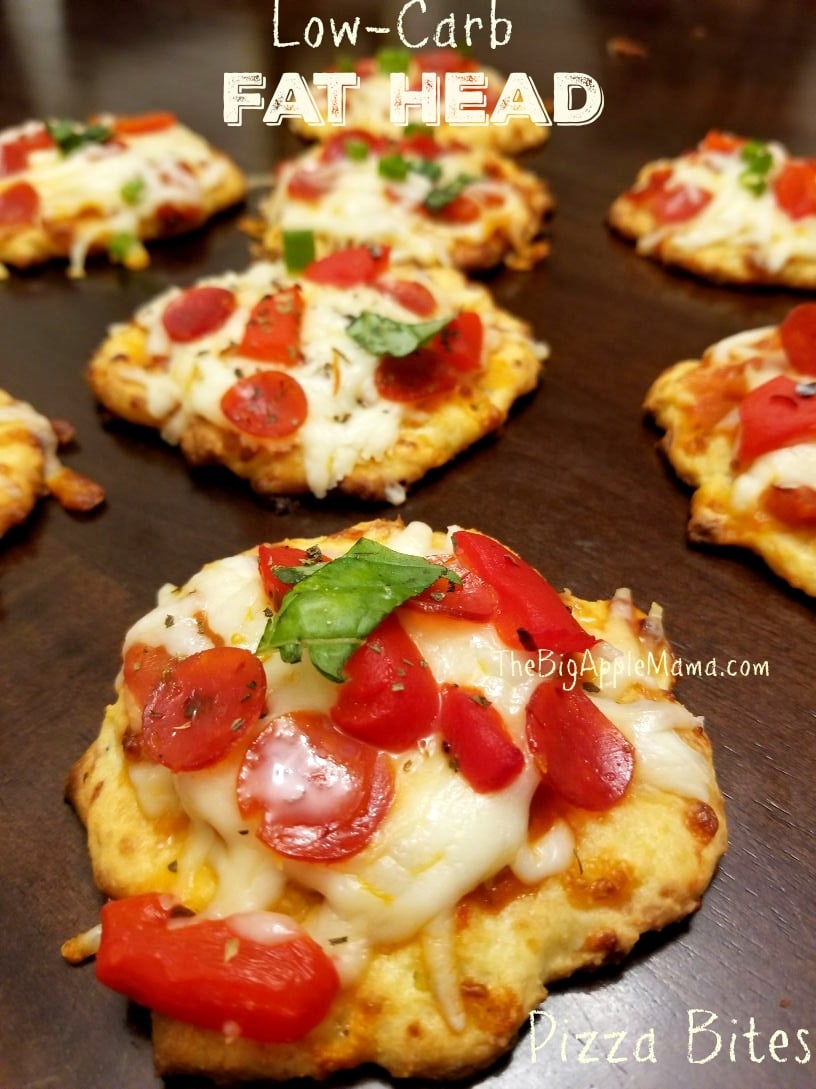 Low carb crust pizza bites, Fat Head