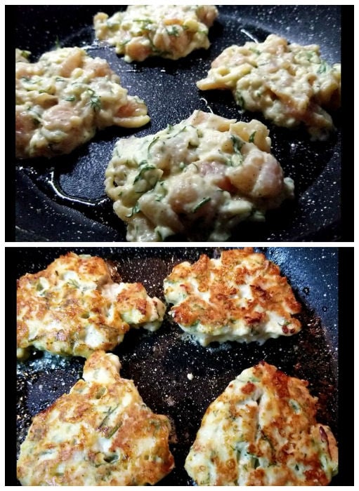 How to make cheesy chicken fritters
