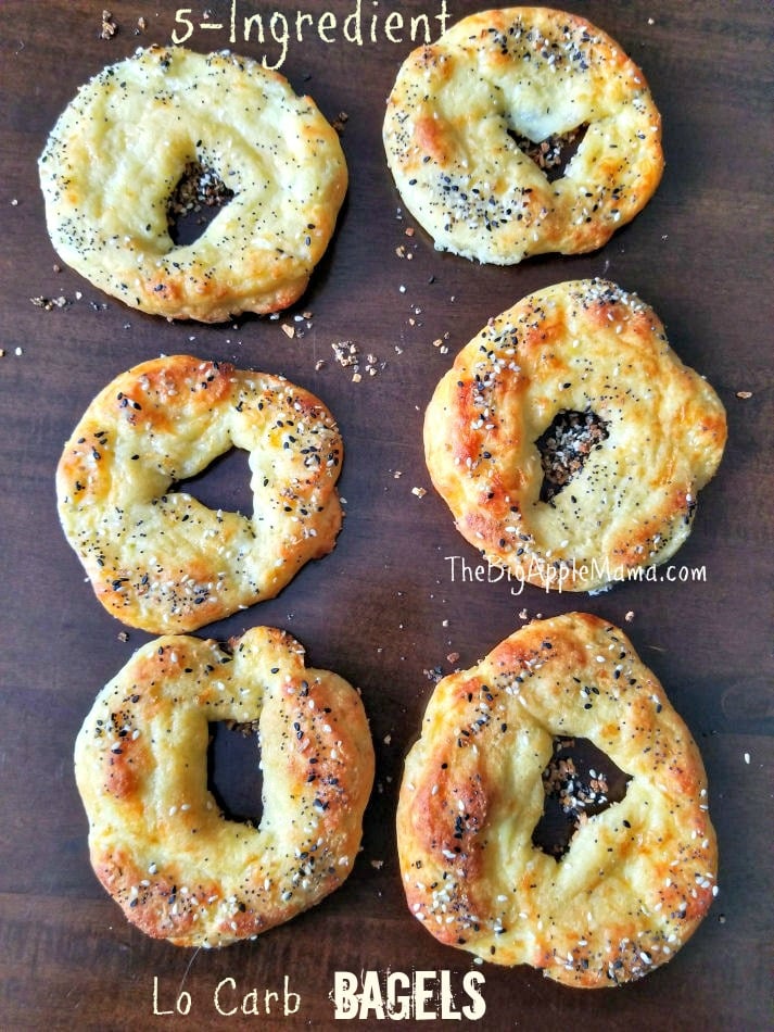 Best Keto Low Carb Bagels with everything seasoning