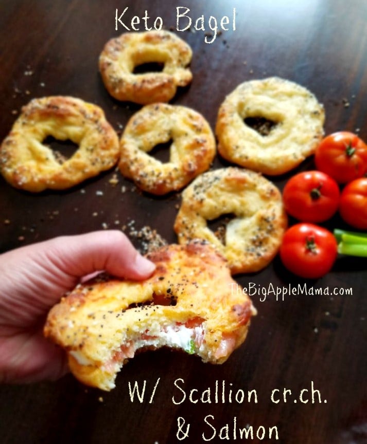 Best Keto Low Carb Bagels with everything seasoning