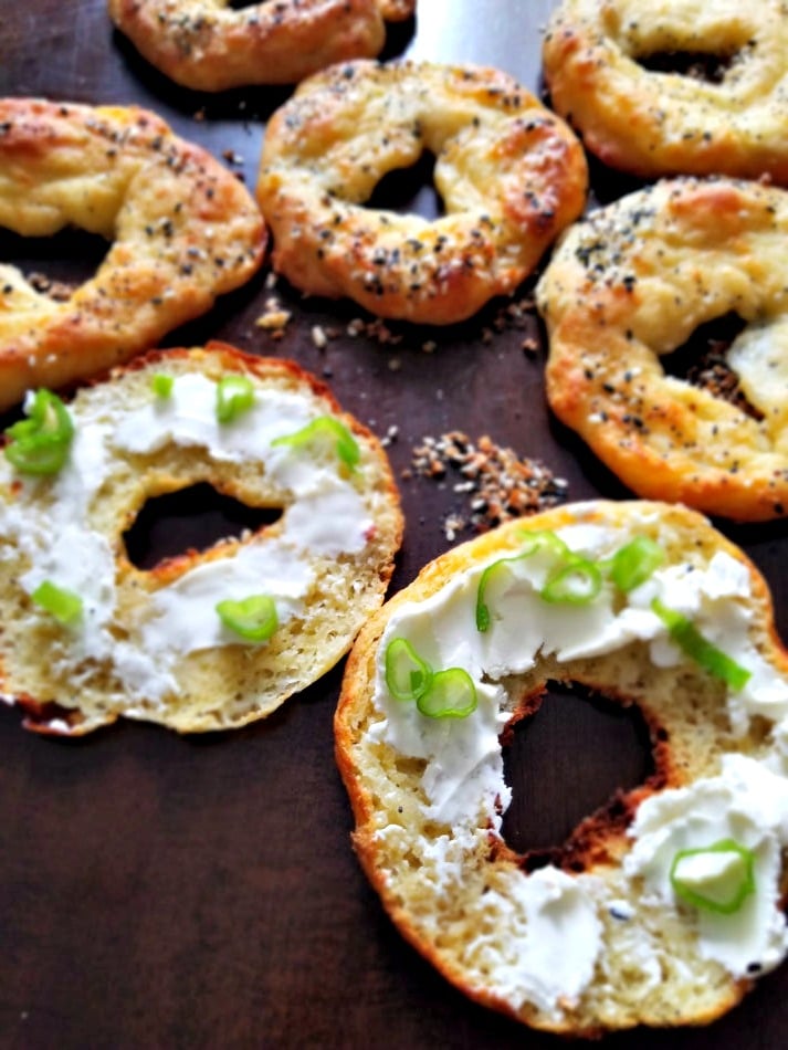 Best Keto Low Carb Bagels with everything seasoning