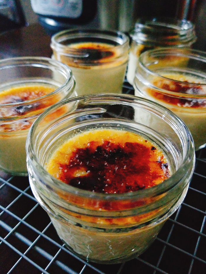 Creme Brulee in Glass jars