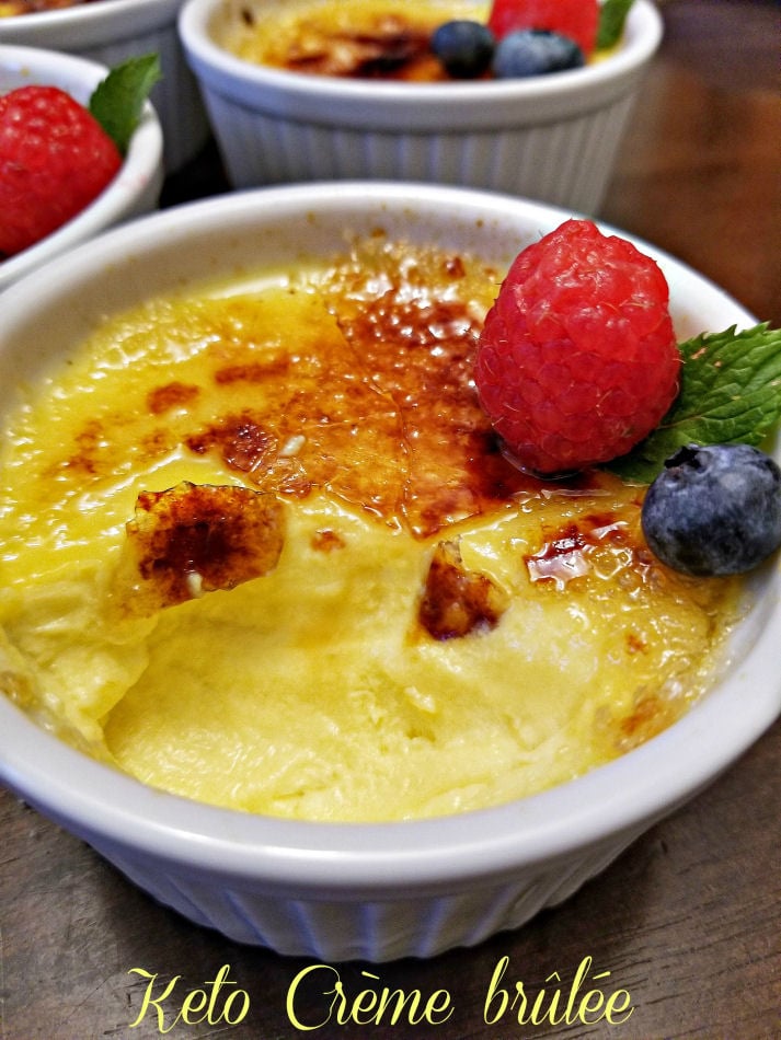 Keto low carb creme brulee