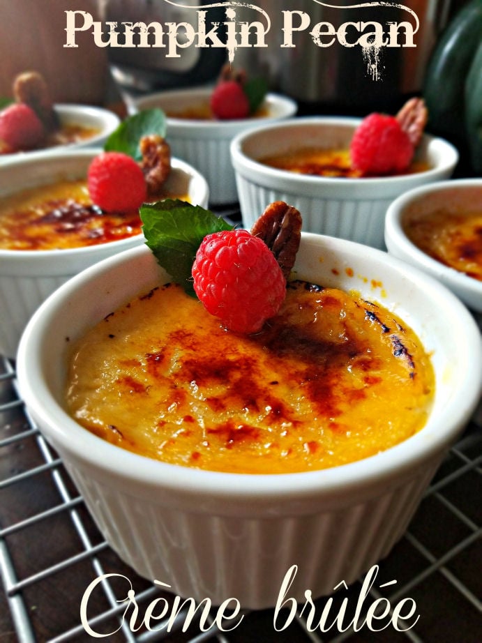 Pumpkin pecan creme brulee