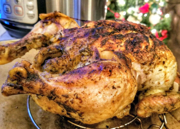 Instant Pot whole chicken, Juicy and tender inside, crispy skin outside