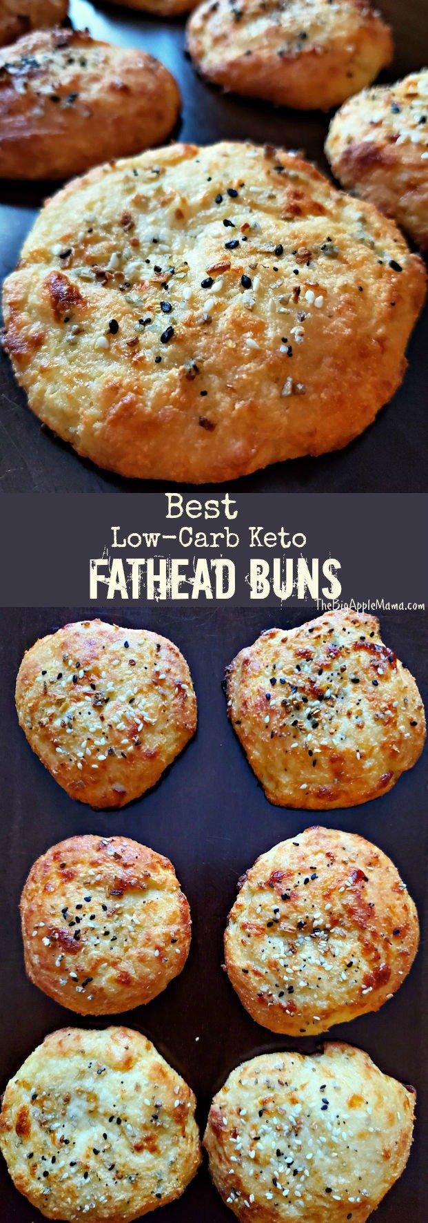 Best Low Carb Keto Bread buns or rolls made from Fathead dough