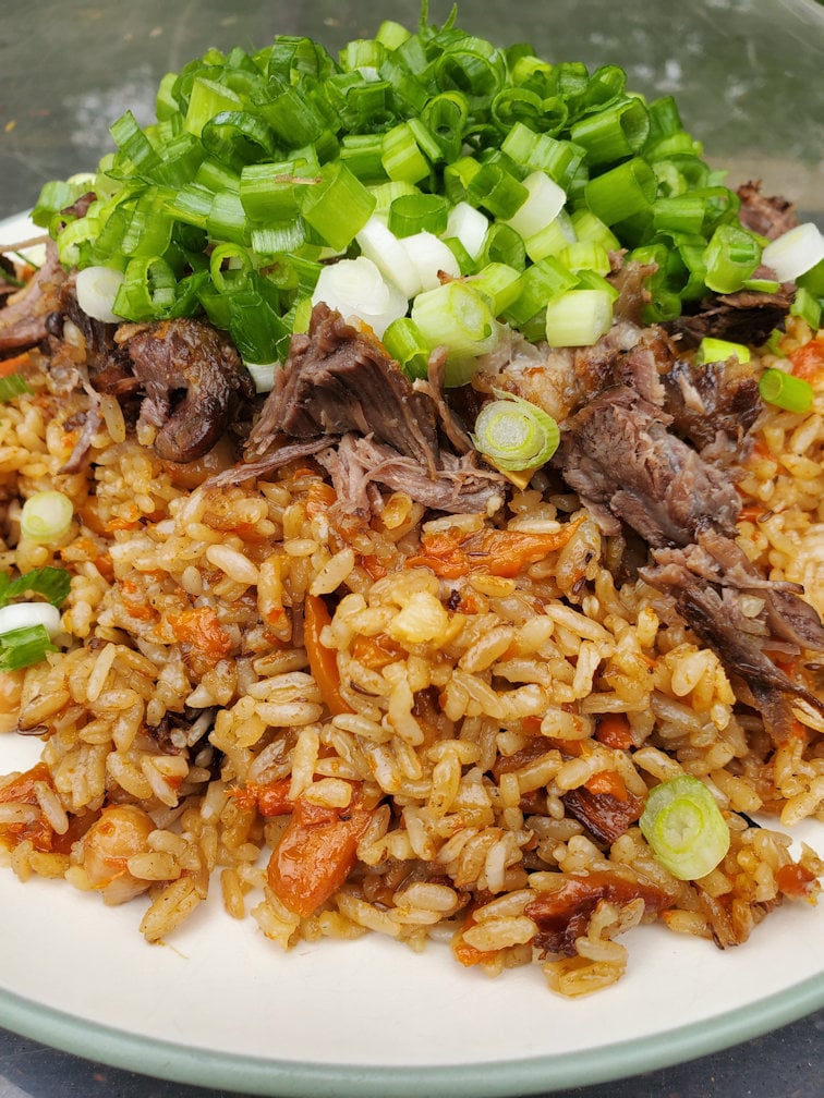 Uzbek Plov recipe, cooked by uzbeks in giant wok (kazan)
