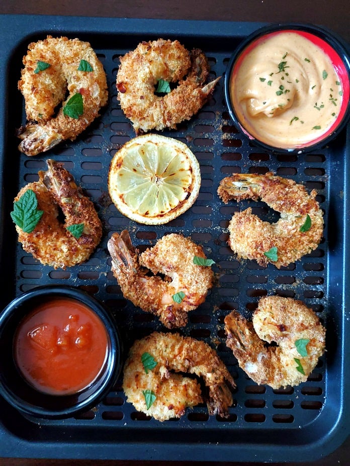 Air Fryer shrimp with bang bang sauce