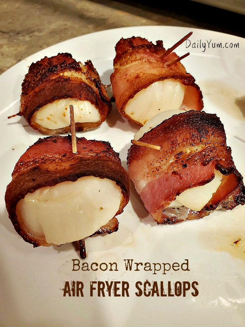 Air Fryer Bacon wrapped Scallops recipe