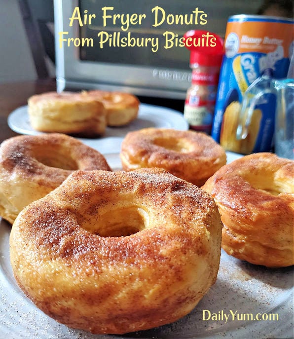 Easy air fryer donuts from Pillsbury grand biscuits