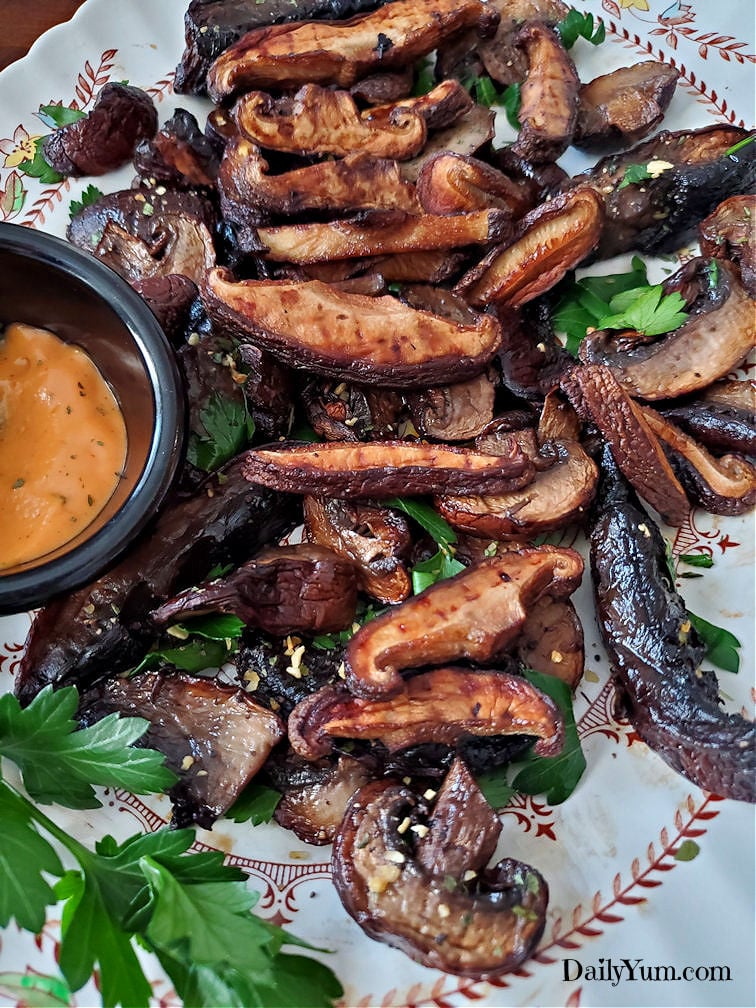 Air fryer portobello mushrooms