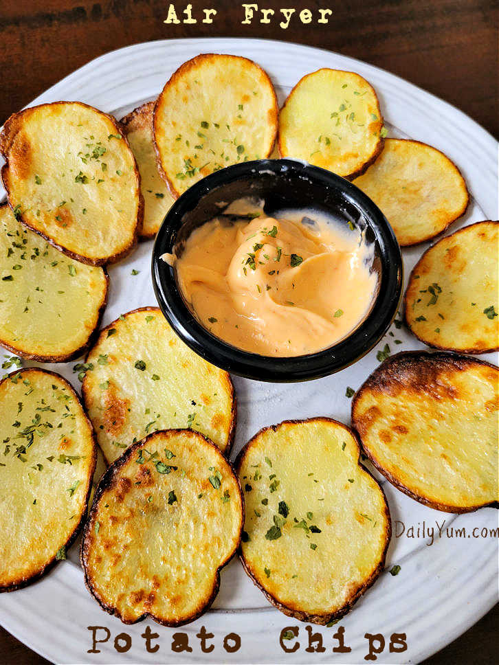 Air Fryer Potato Chips, home made