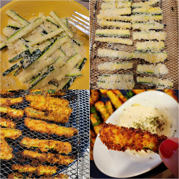 Air Fryer crispy Zucchini fries