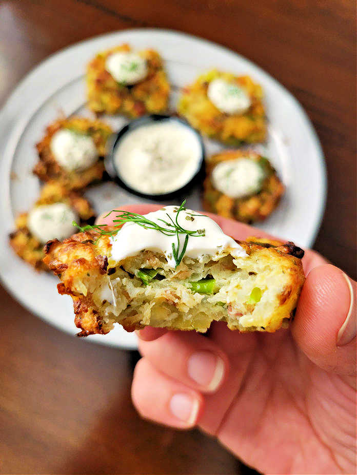 Air fryer potato pancake - soft inside, crispy outside
