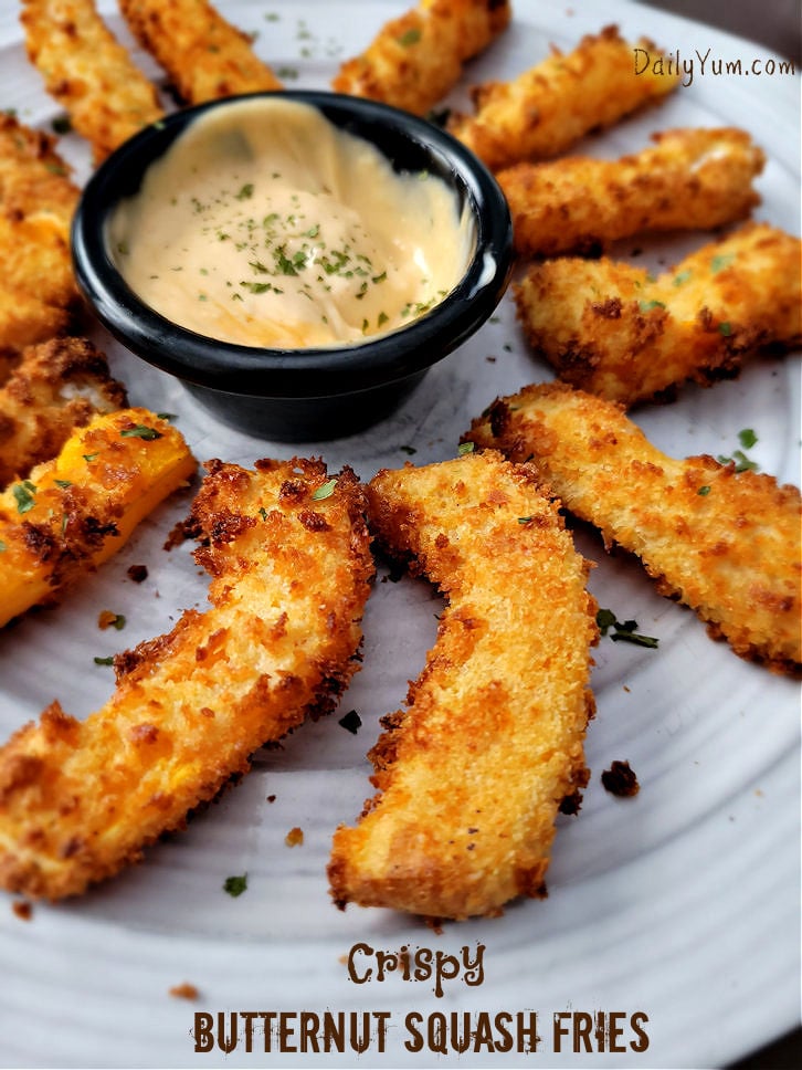 Crispy Butternut squash fries in Air fryer