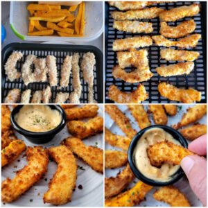 how to make breaded butternut squash fries in an air fryer