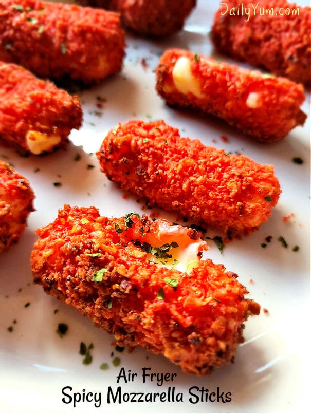 Air fryer Takis Doritos Mozzarella sticks