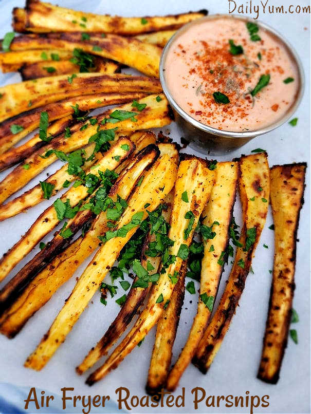 Air fryer roasted parsnip