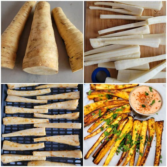 How to make air fryer roasted parsnip fries