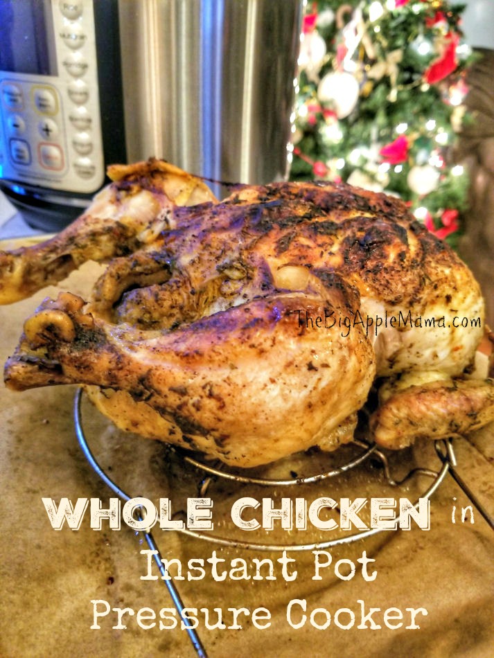 Instant Pot whole chicken, tender juicy inside and crispy outside.