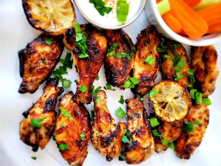 Crispy Air Fryer lemon pepper chicken wings recipe