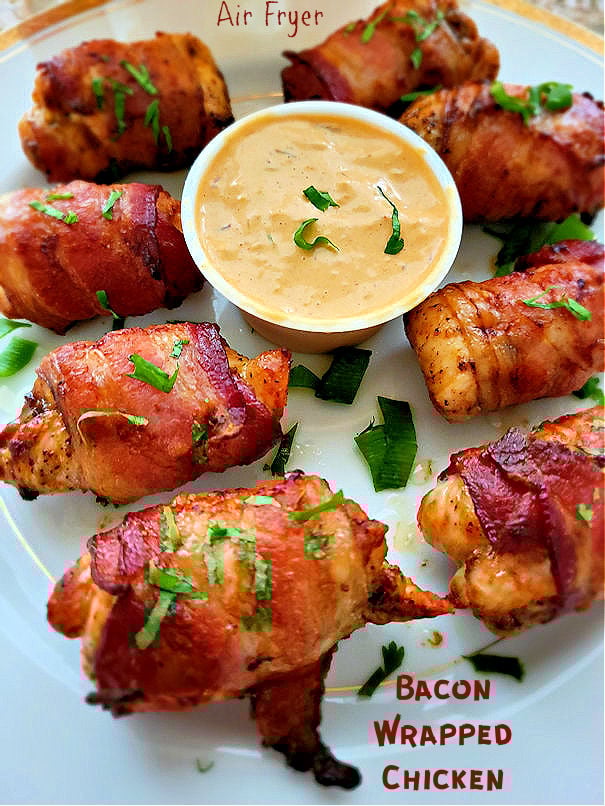 Air Fryer bacon wrapped chicken breast