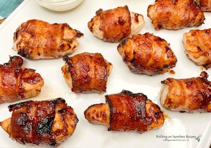 Air fryer BBQ bacon wrapped chicken
