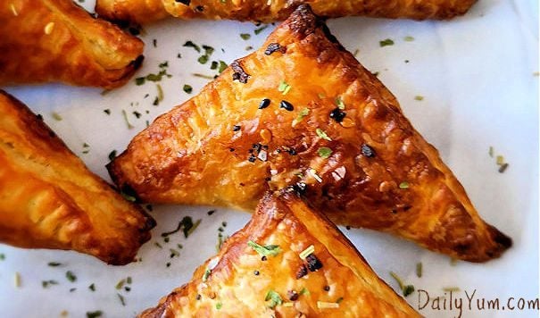 Mushroom homemade puff pastry recipe
