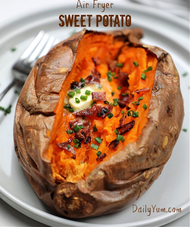 Air Fryer Baked Sweet Potatoes