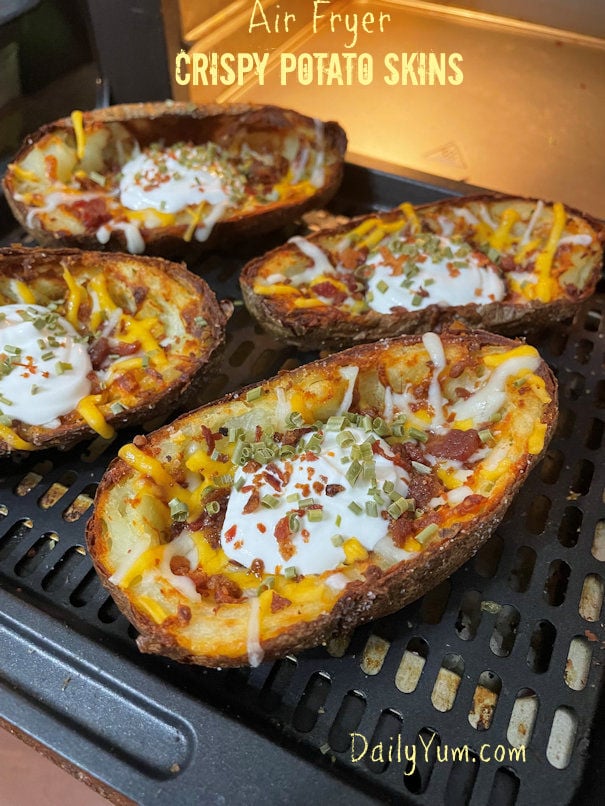 Air Fryer Crispy Potato skins recipe