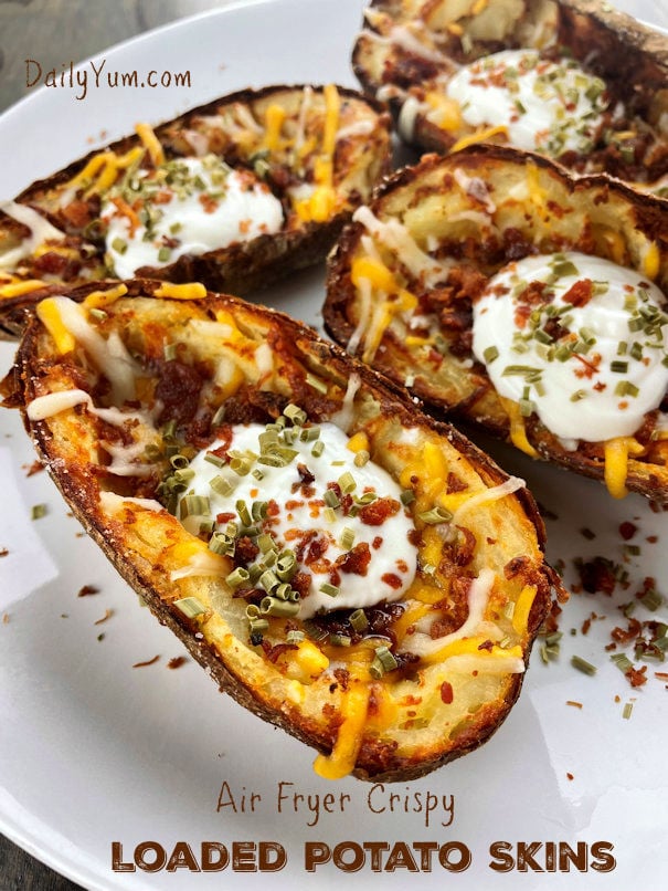 Crispy Potato skins in the air fryer