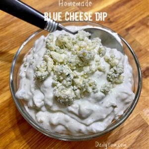 crumbled homemade blue cheese dressing