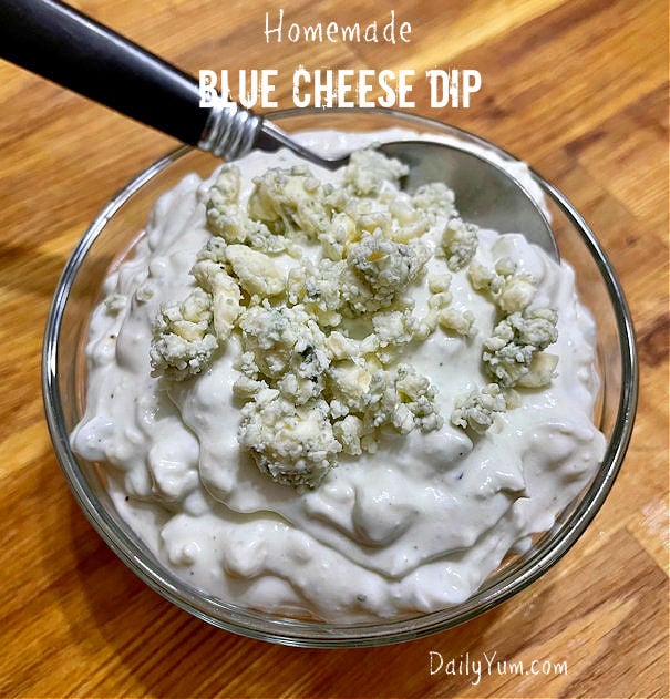 crumbled homemade blue cheese dressing
