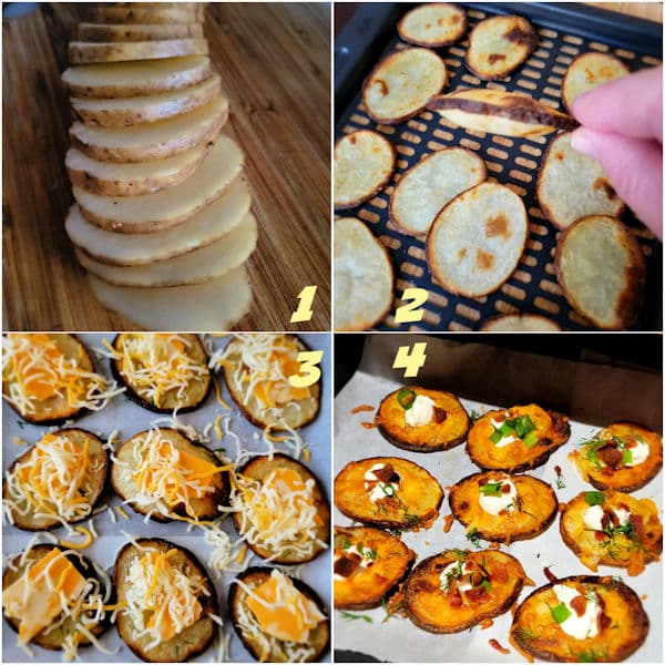 How to make loaded potato slices, air fryer recipe