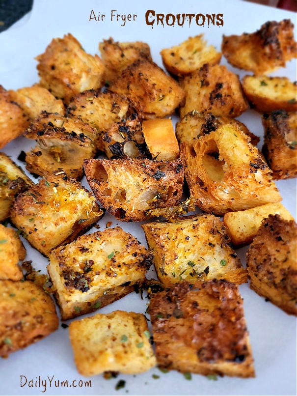 Air fryer croutons recipe