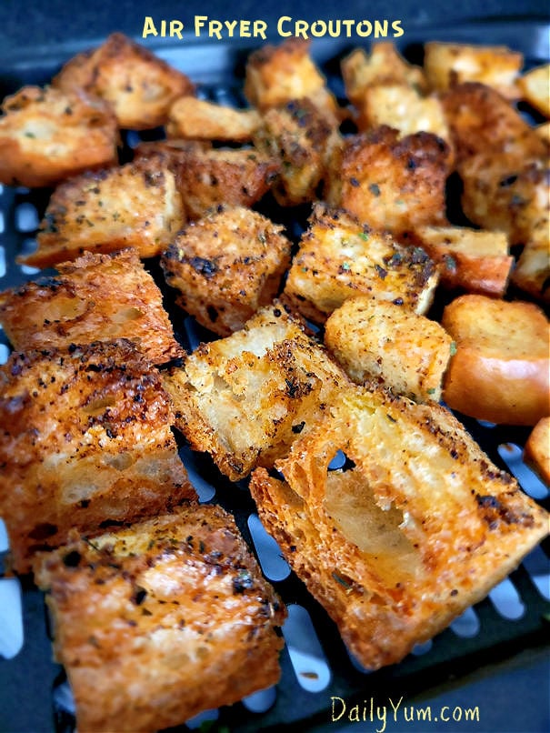 homemade croutons in the air fryer