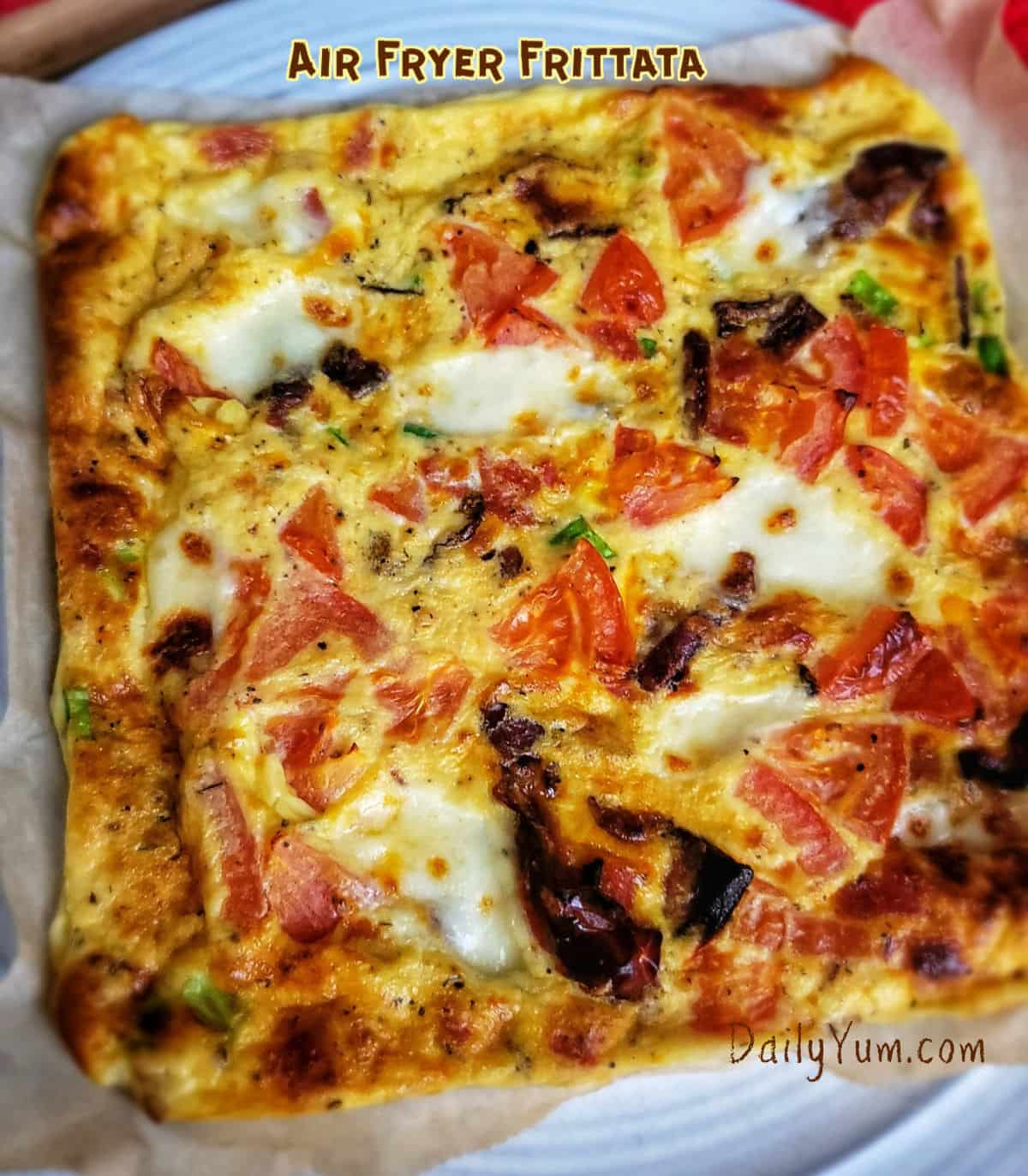 Cheesy crispy frittata