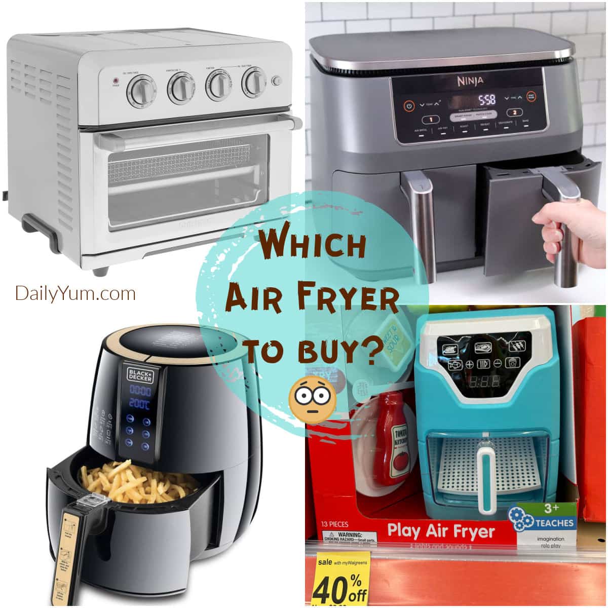 different air fryer models