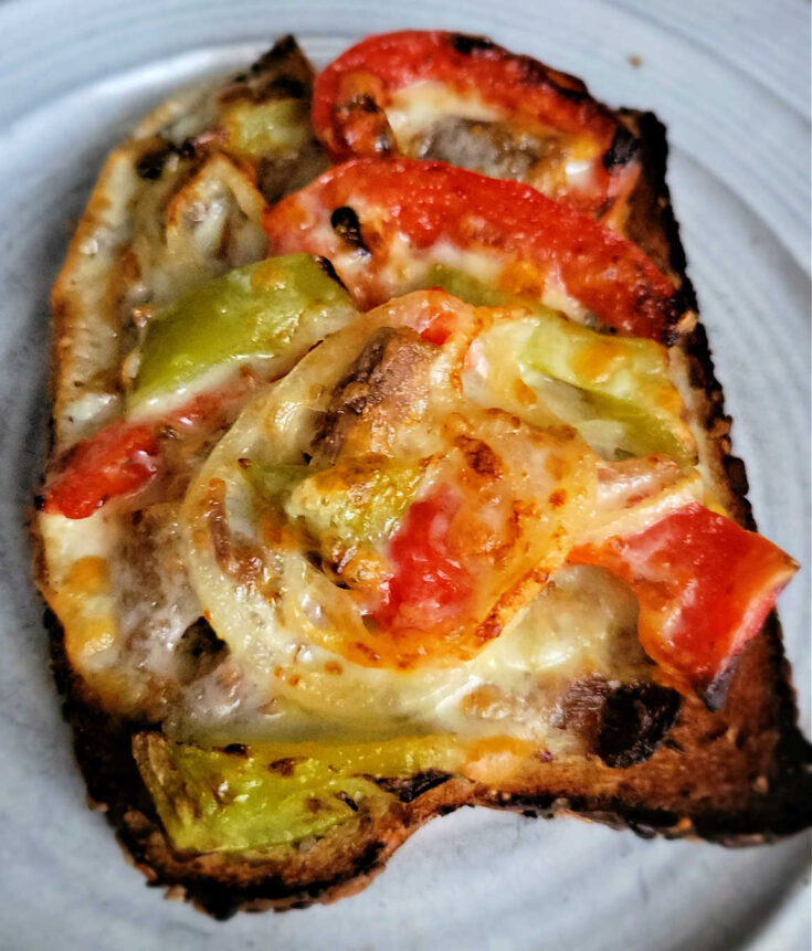 crispy steak grilled cheese sandwich in the air fryer