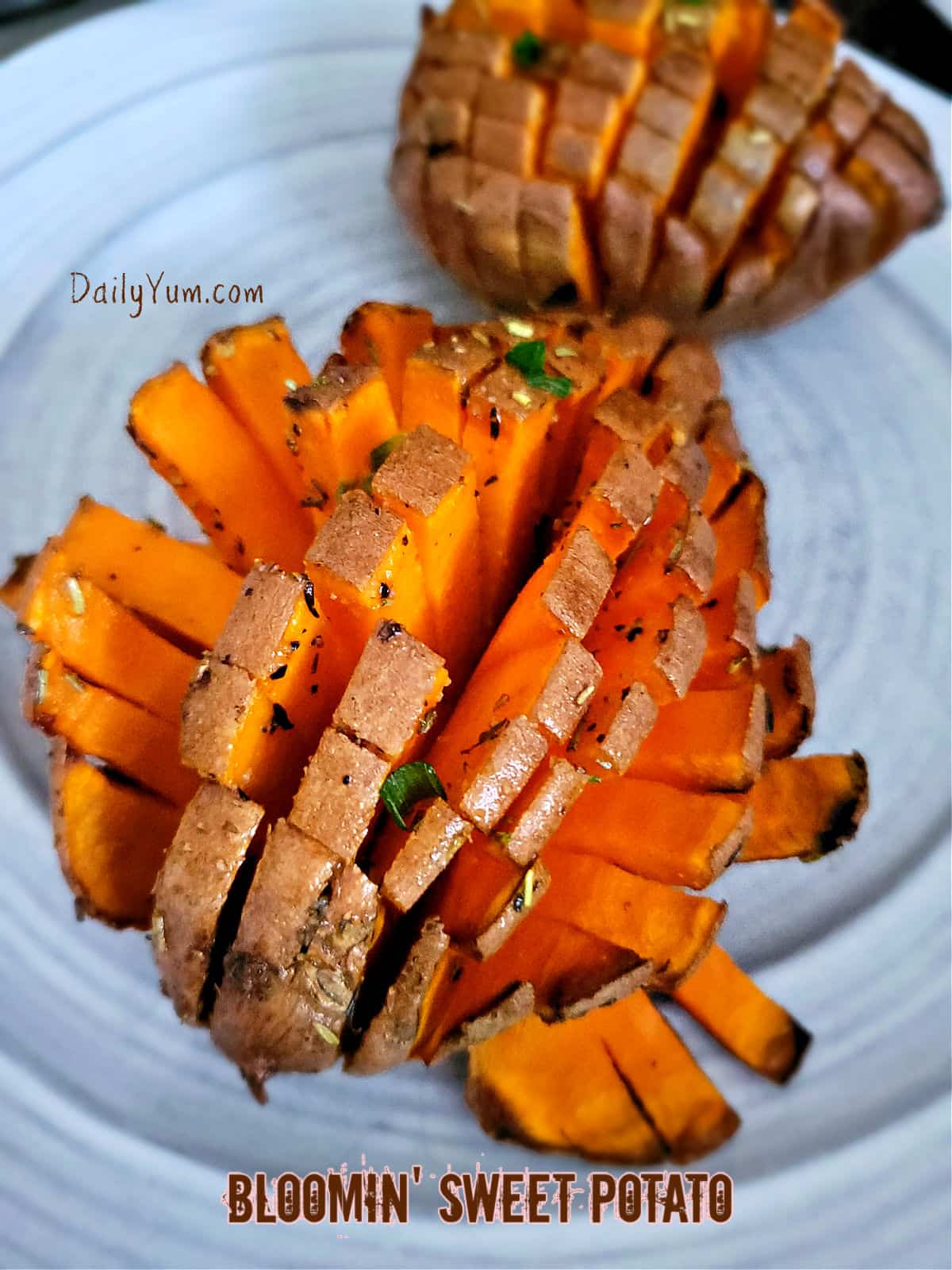 sweet baked potato looks like flower