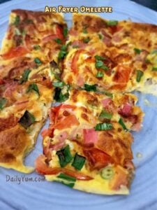 fluffy texture of the omelette