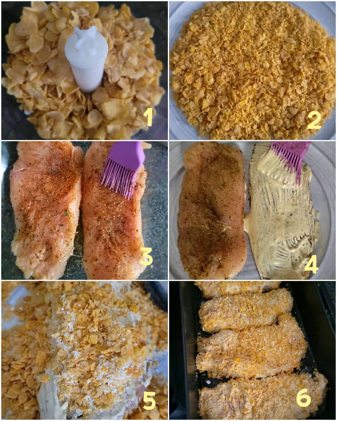 crushed cornflakes for chicken breading