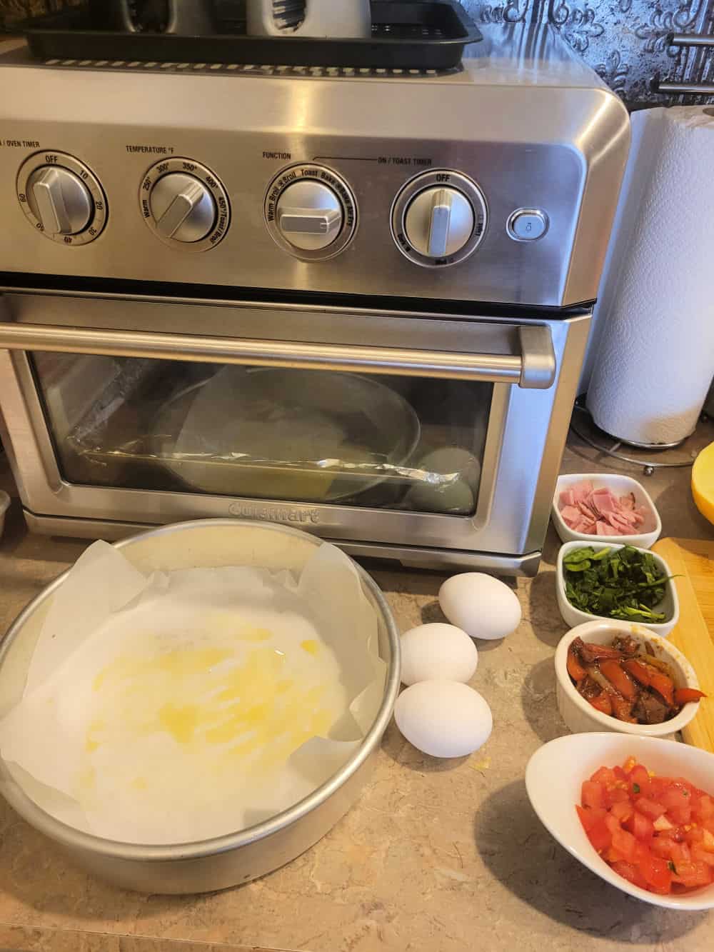 what needed to make frittata in the air fryer