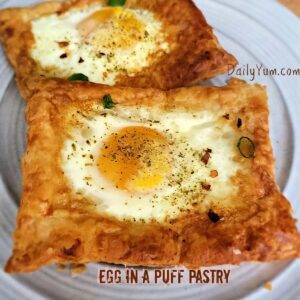 egg in puff pastry