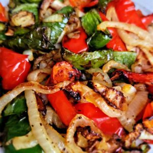 air fryer bell peppers and onions